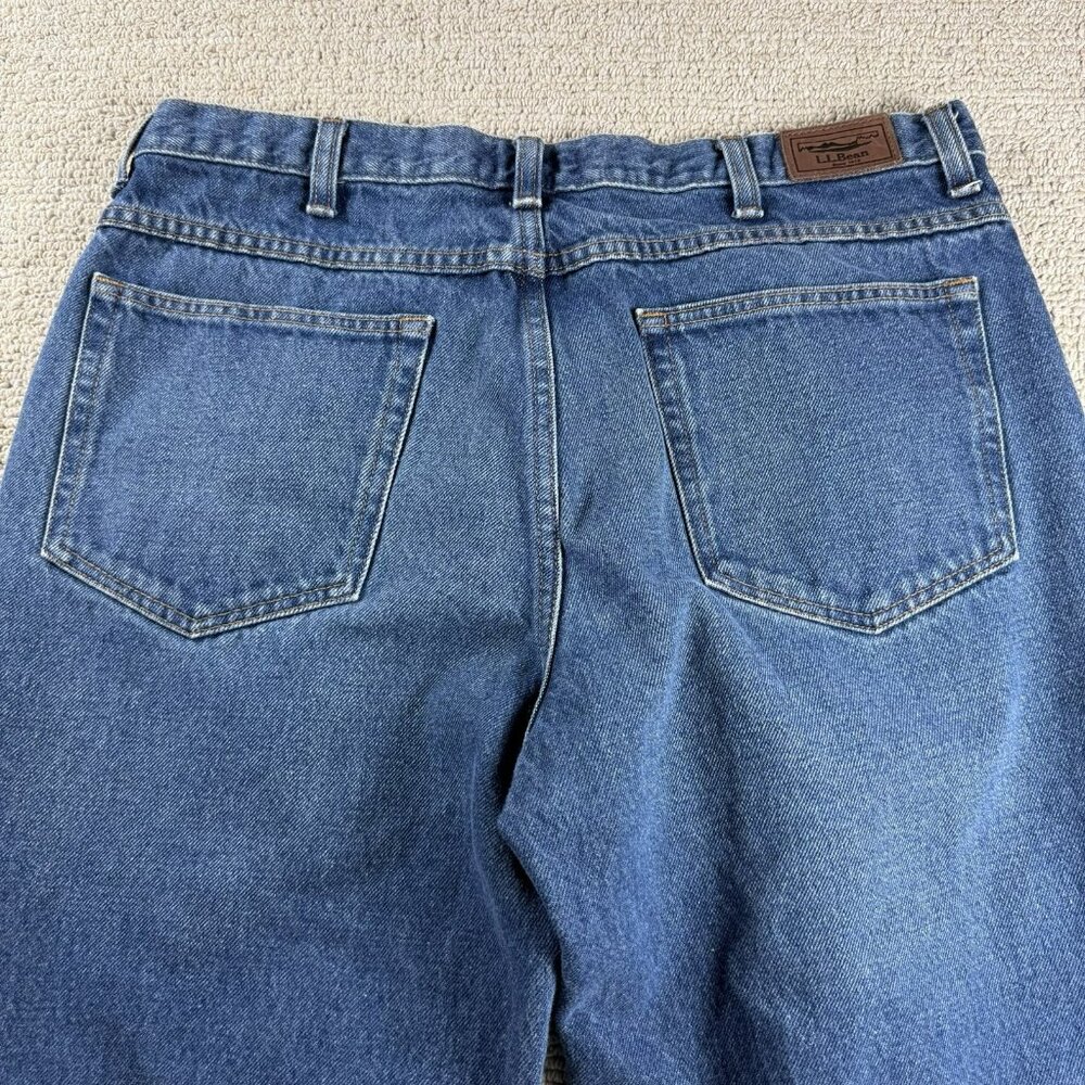 L.L. Bean Relaxed Fit Straight Leg Denim Jeans Blue Men’s Size 37 x 28 - Picture 5 of 5